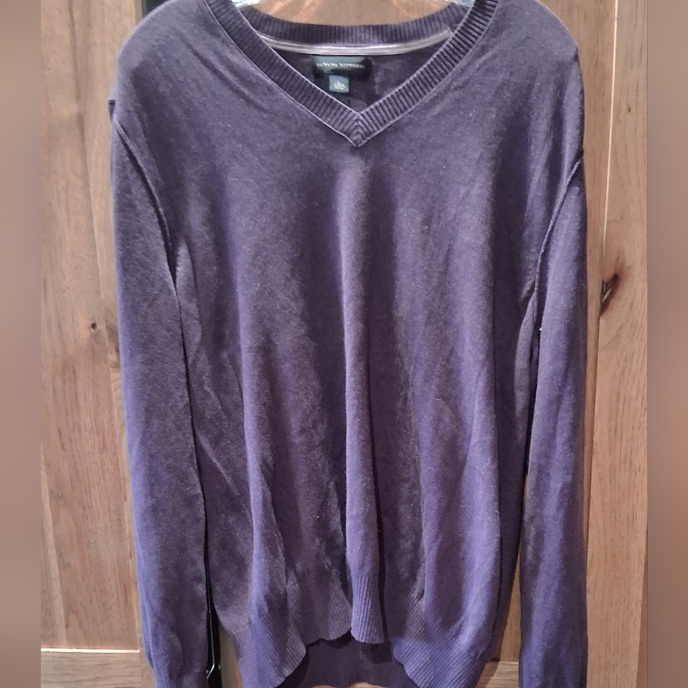 Women's Deep Purple V-Neck Sweater Size L